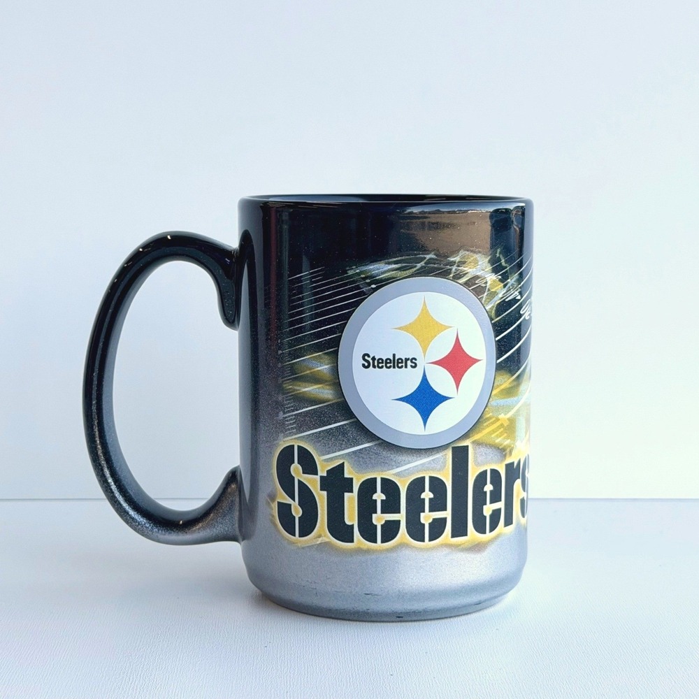 Vintage Steelers Coffee Mug‎ NFL Football Fan Helmet